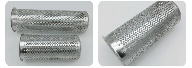 Customized 316L 304 Stainless Steel Punching Perforated Plate Composite Sintered Metal Wire Mesh Filter Cylinder Tube