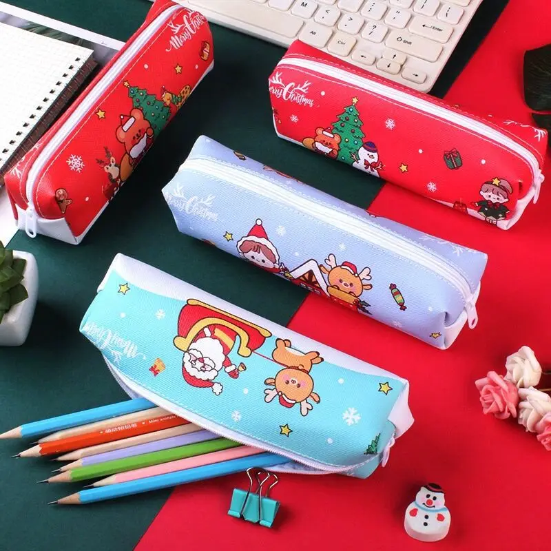 Hot Selling Big Capacity Solid Lovely Portable Cheap Zipper Stationary Bag Pencil Box case for kids Gift
