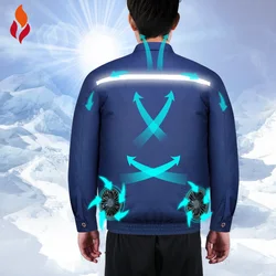 NUANRONG American Summer Clothing Company 12V 2A USB Recharge Cooling Jacket Functional Wear Outdoor Clothing