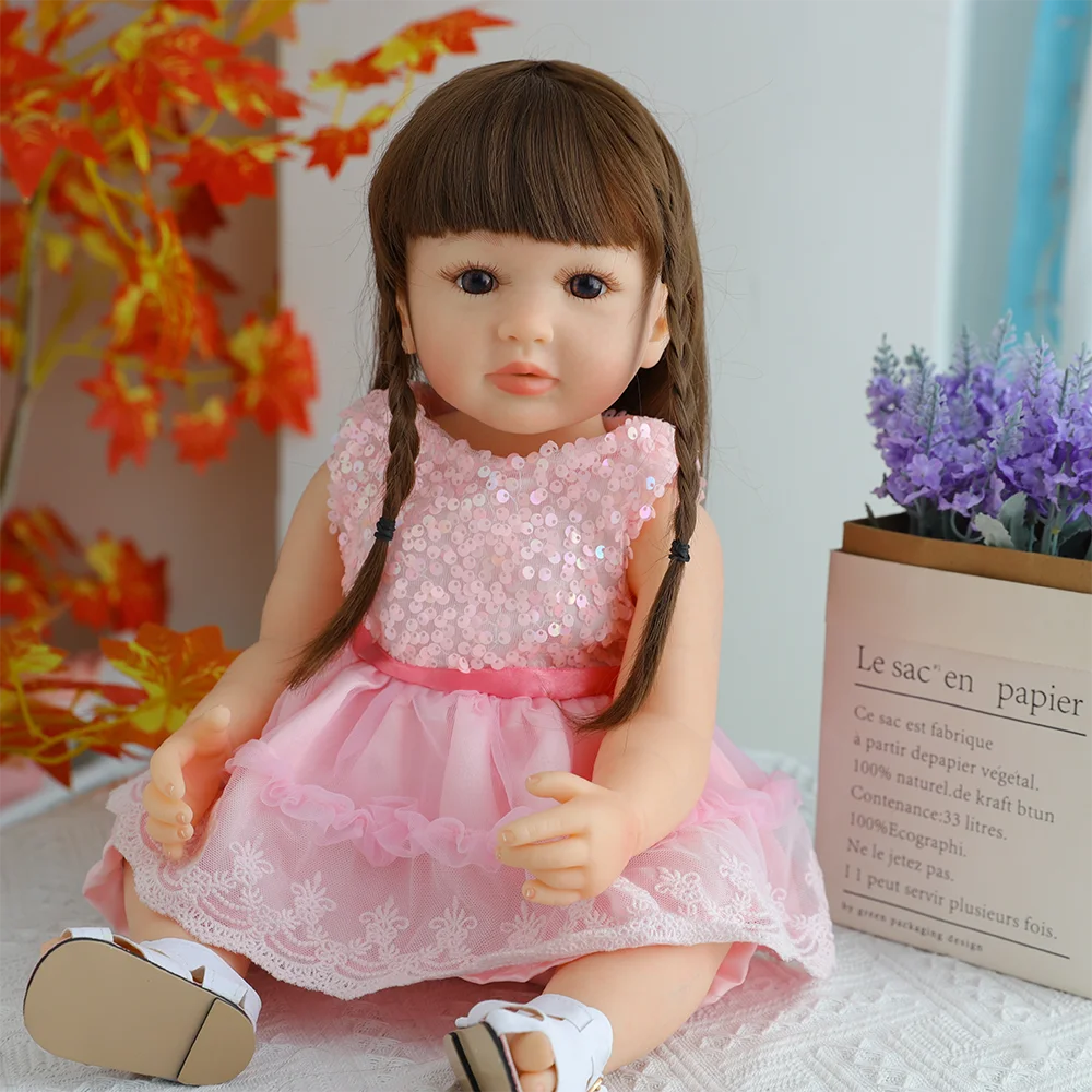 URCHOICE Soft Lifelike Silicone Reborn Baby Doll Toddler Eliminate Loneliness Solitude Partner Kids Toys Baby Fetish Artist