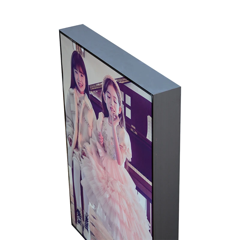 Fashion Wall Mount Slim Allumuim Textile Led Frameless Sign Light Box