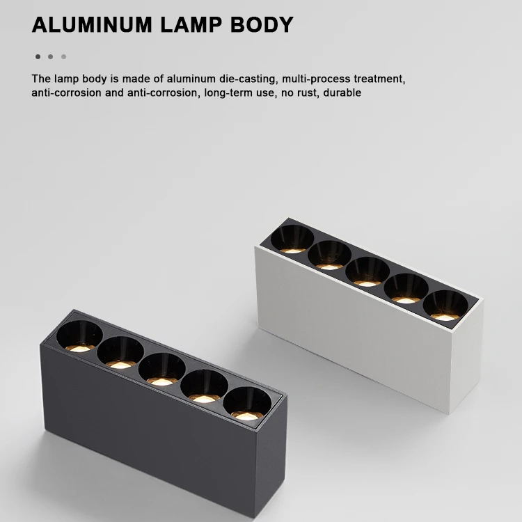 Led Ceiling Light Living Room Lighting Linear Strip Light Household Ceiling Anti-glare Downlight Surface Mounted Spotlight