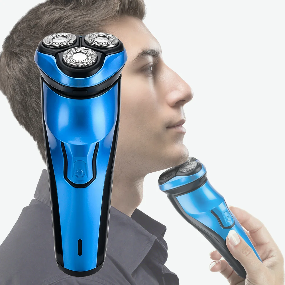 Rechargeable 3D Triple Blades Rotary Professional Electric Shaver Razor For Men