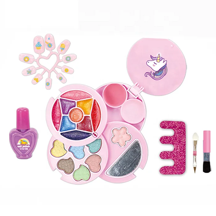 
Girls cosmetic Fashion make up toys eye shadow nail polish nail art toy luxury set for kid 