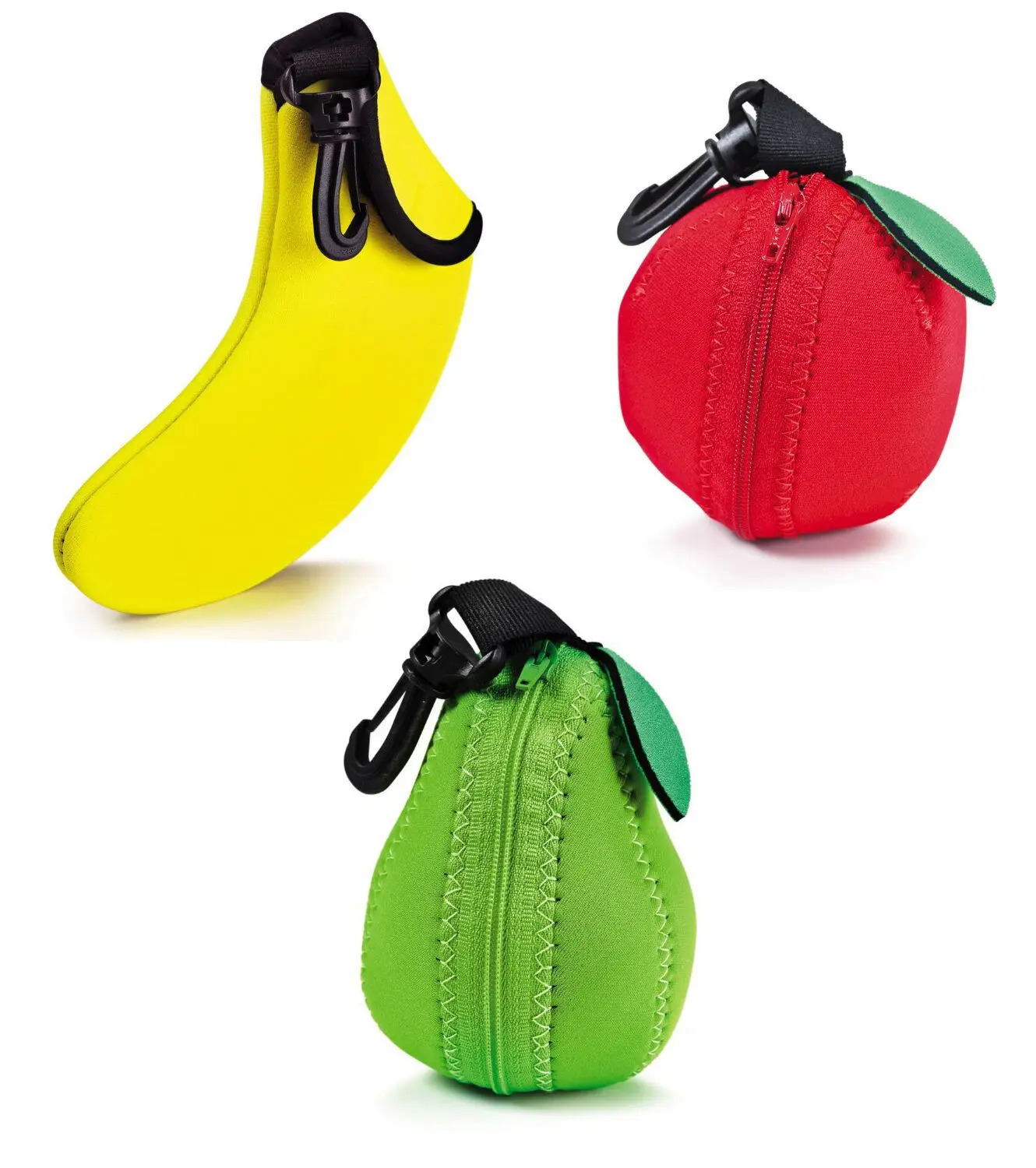 apple pear banana shaped fruit jackets neoprene fruit bag