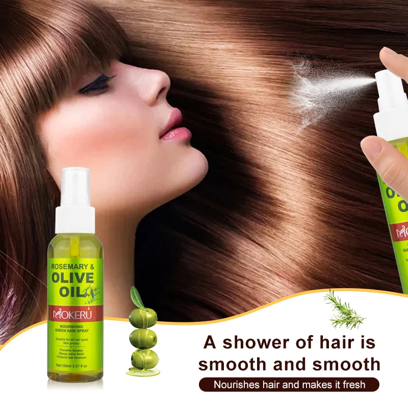 Rosemary and Olive Natural Hair Essential Oil Nourishing Sheen Hair Spray Help Hair growth
