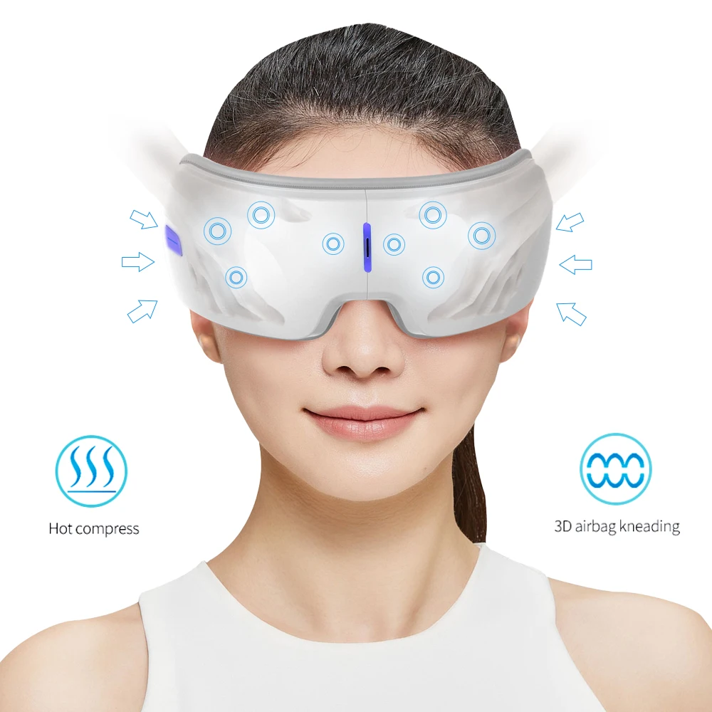 Lightweight Smart Home Hot Compress Vibration Mini Periocular Eye Massager Care Relax Stress Therapy Eye Massager