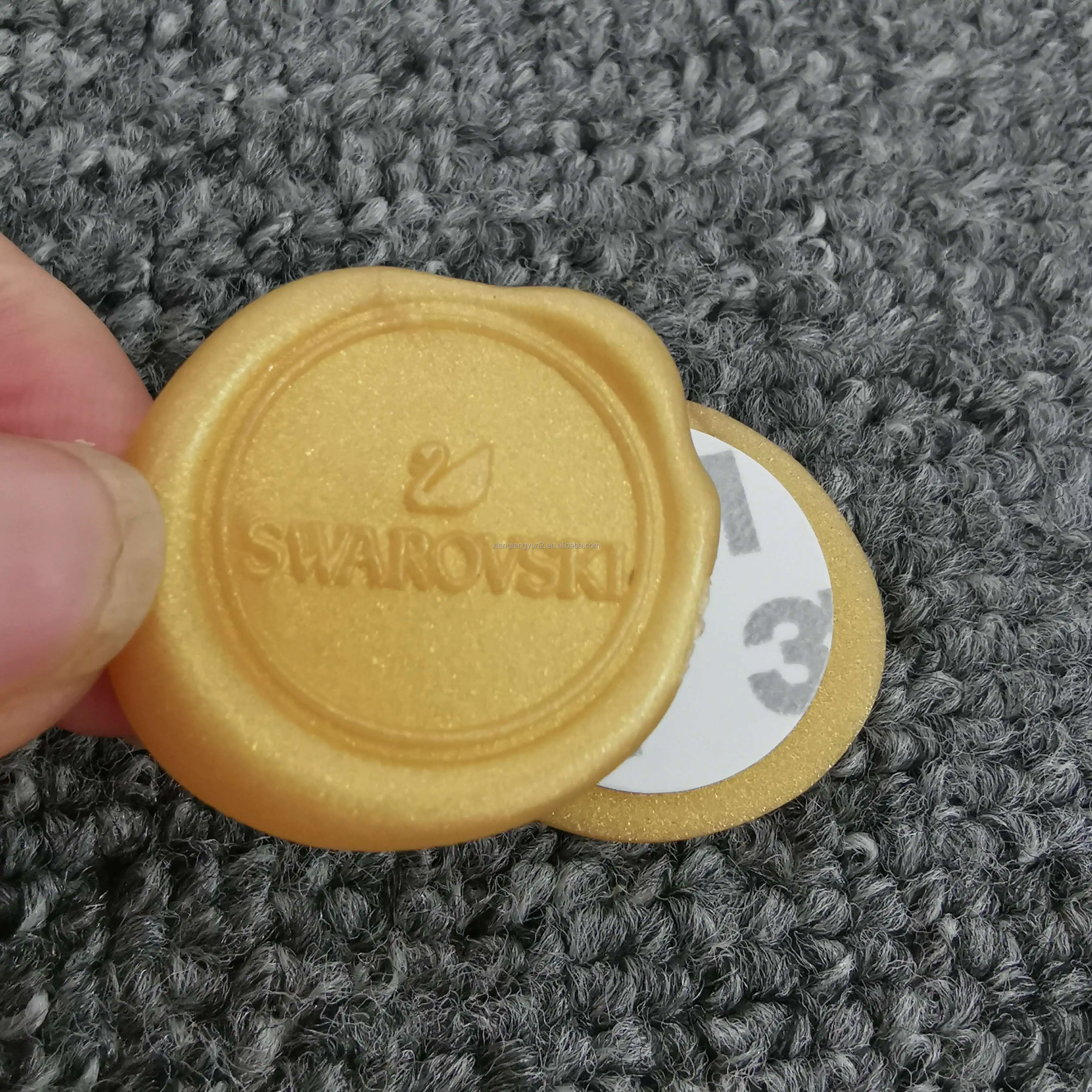 Custom logo wax seal stickers wedding wholesale wax seal stickers glue wax seal sticker 3m