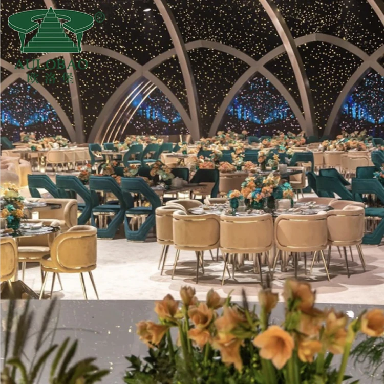 Modern luxury wedding discount stainless steel stackable gold wedding chair