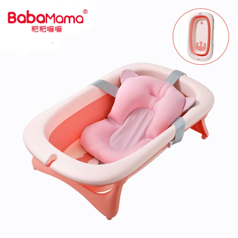 Новая стильная складная портативная складная детская ванна, новые товары для новорожденных детская пластиковая дешевая складная детская ванна/