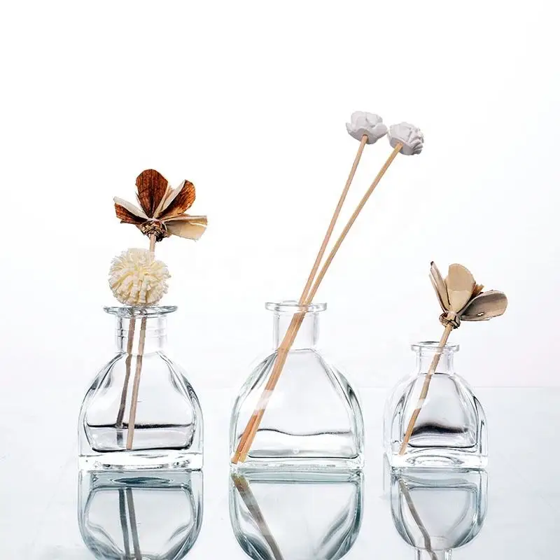 Customized 50ml 100ml 150ml Glass Perfume Bottle Clear Perfume Diffuser Bottle Screw Caps