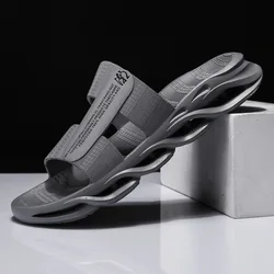 Flat Double Adjustable Buckle Straps EVA and Outdoor Slippers Slides Sandals Open Toe Waterproof Hot Selling Mens Fashion