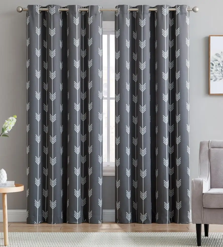 Foshan Manufactory Blackout Drapery Curtains Fabric and Materials Jacquard Reday Made Curtains for Living Room