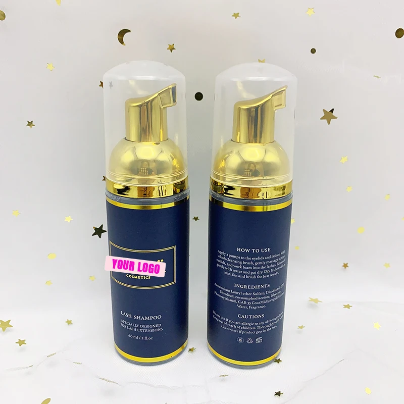lash shampoo small  kit with fan and squeeze bottlw pvc box lashes in black kit de shampooing lash customize suppliers