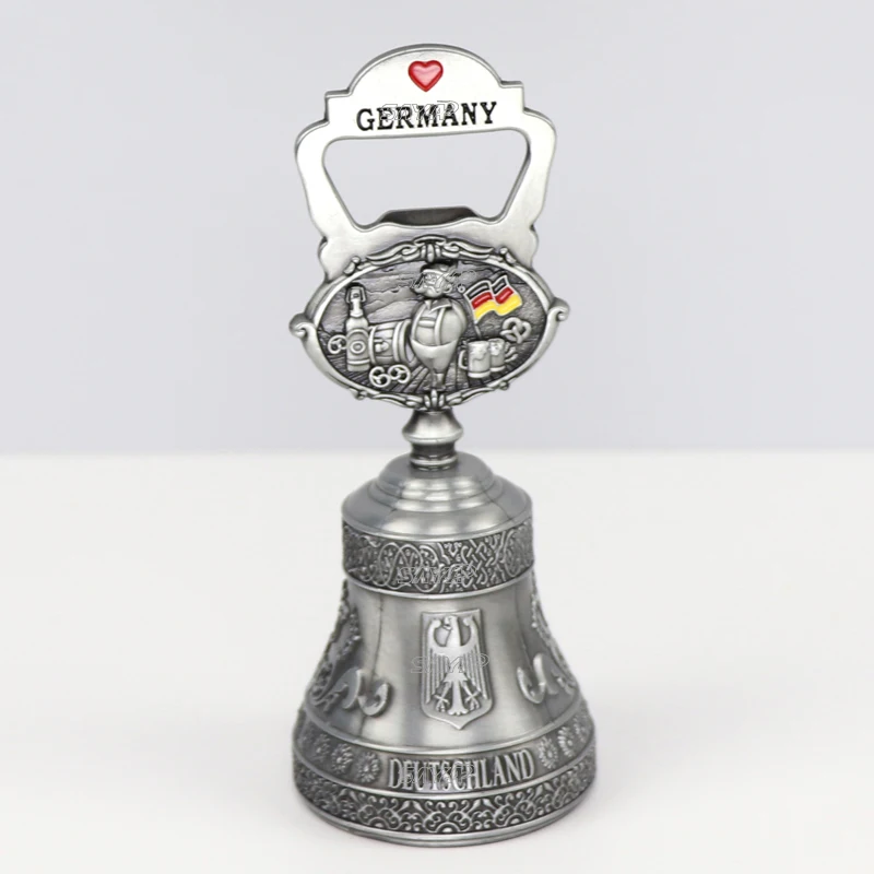 Custom Logo Sublimation Souvenir Custom Zinc Alloy Bottle Opener Dinner Bell