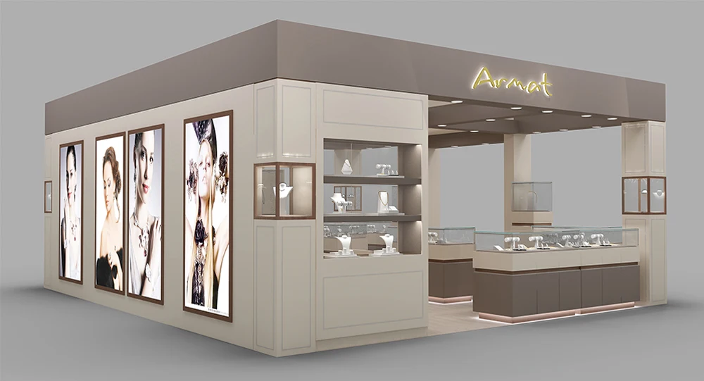 High-end jewelry showcase jewelry kiosk jewelry store watch kiosk watch shop design and customization