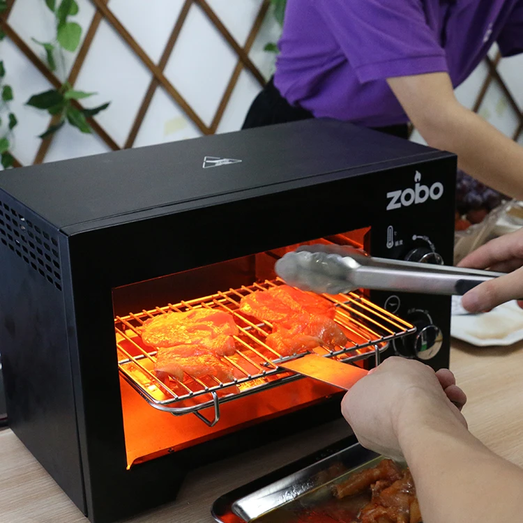 
Good Selling High Temperature Portable Stainless Steel Indoor Electric BBQ Oven With Timer 
