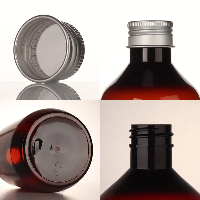 Пользовательские PET100-500ml янтарная бутылка медицины эфирное масло пластиковая
