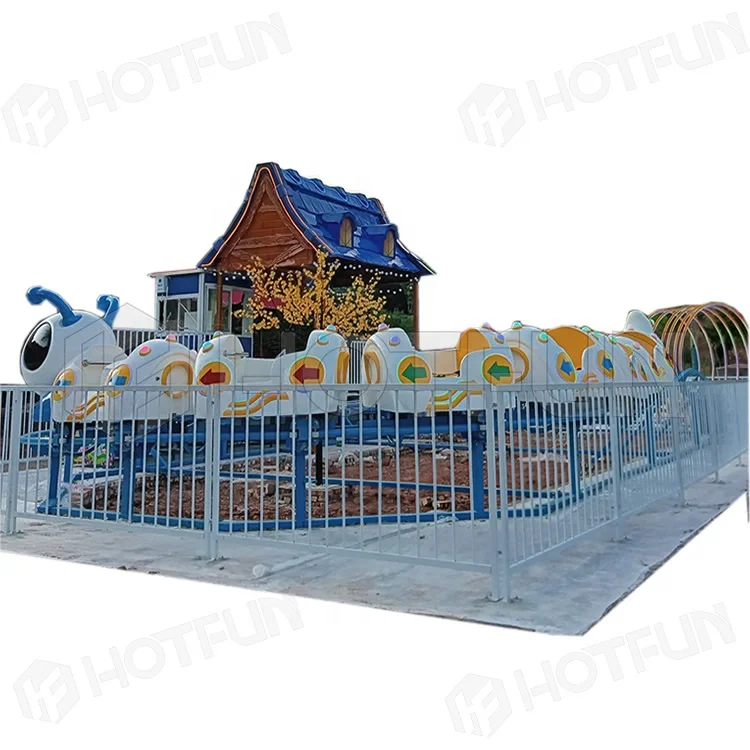 China manufacture Cheap Price Backyard Kids Amusement Games Caterpillar Worm Train Sliding For Sale