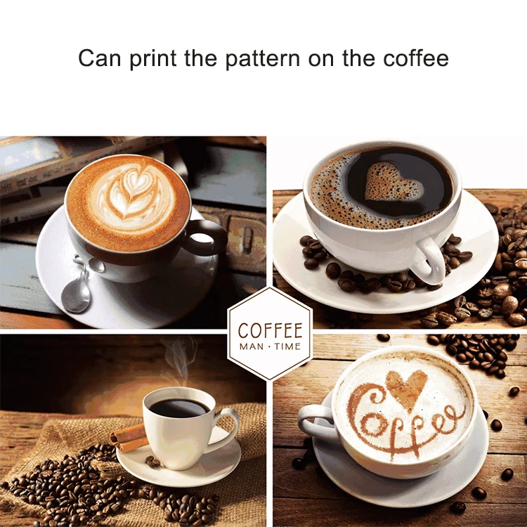 
Caffe machine for printing image on coffee surface Milk foam printer machine 