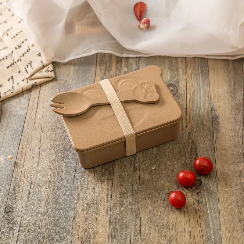 
2020 trend bamboo 600ml food box lunch kids bento lunch box storage containers for food 