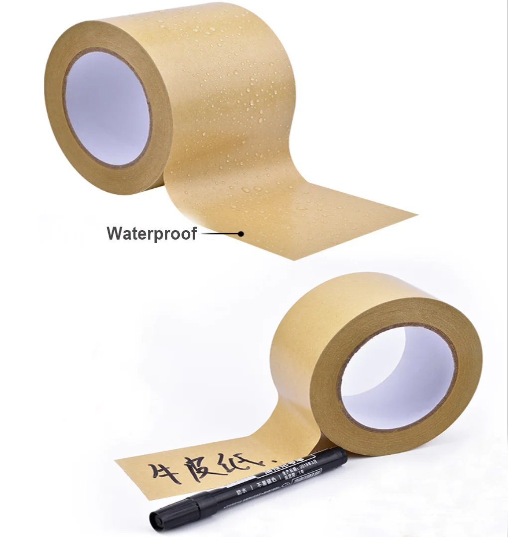 Thicker ECO Friendly Kraft Paper Tape with Strong Self Adhesive Carton Packing tape