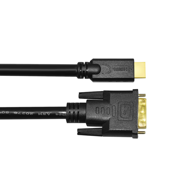 High Speed HDMI TO DVI Cable with Ethernet Support 4K 60hz 30hz 2160P Hd 2.0Cable for HDTV Projector pvc Gold plated