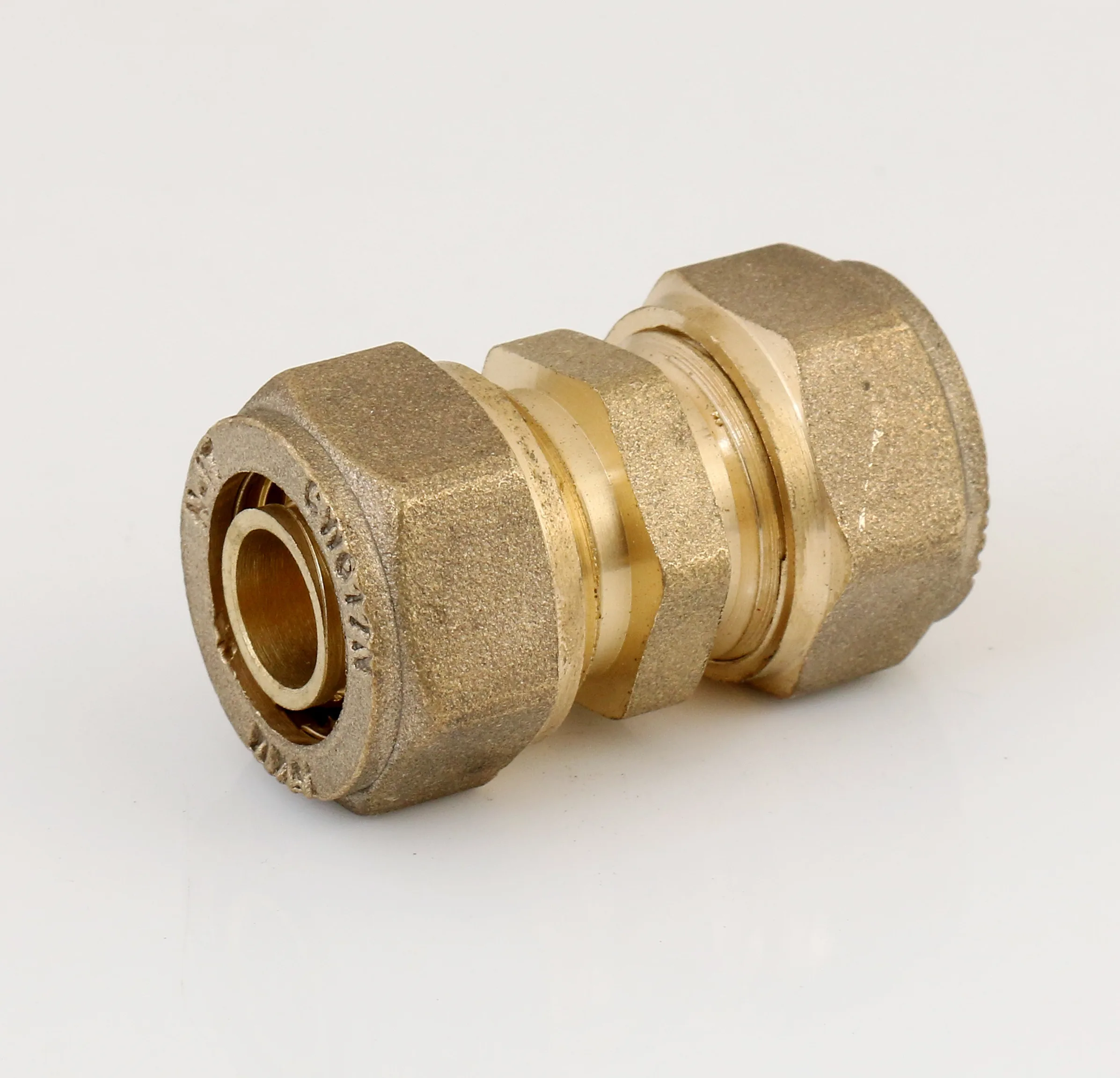 Pex pipe fittings brass compression fittings copper oring connector Straight  Nipple Double