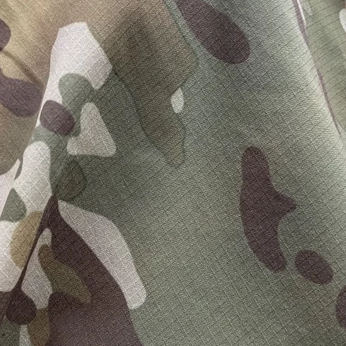 94% polyester 6% spandex camouflage 4 WAY stretchable ripstop fabric