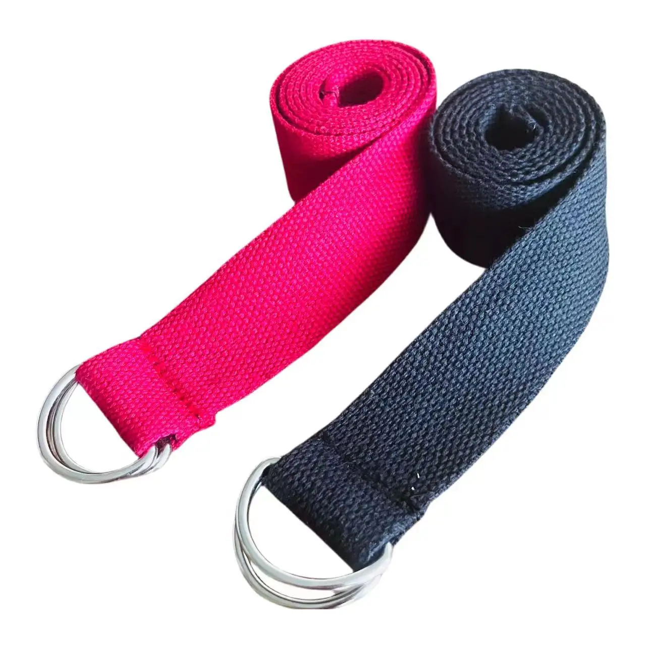 Custom Logo Stretch Belt Yoga Strap with Adjustable D Ring Pilates Yoga Strap