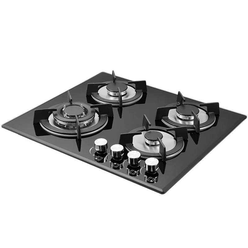 Factory Sales Built In Gas Cooker Black Cheap Price 4 Burner Electric Gas Hob Stove