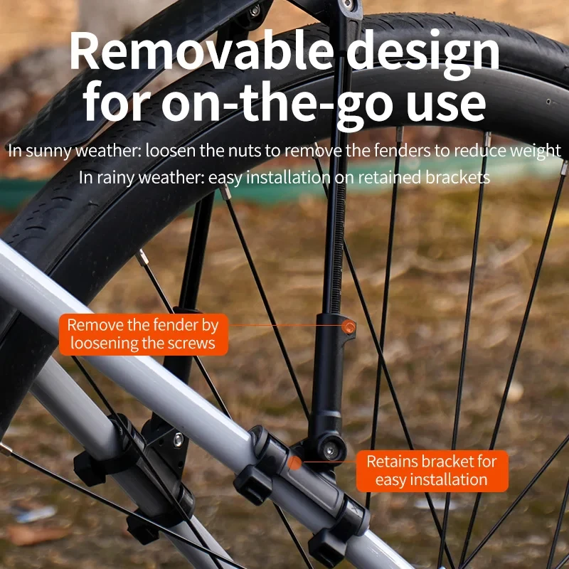 Bicycle Mudguard Front Back Fender PP Soft Plastic Mudguard Strong Toughness Road Suitable for Bicycle Protector Accessories