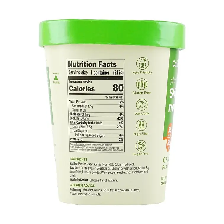 Keto Diet Konjac Food Chicken Flavor Shirataki Noodles Rich in Fiber For Weight Lose No Fat No Sodium