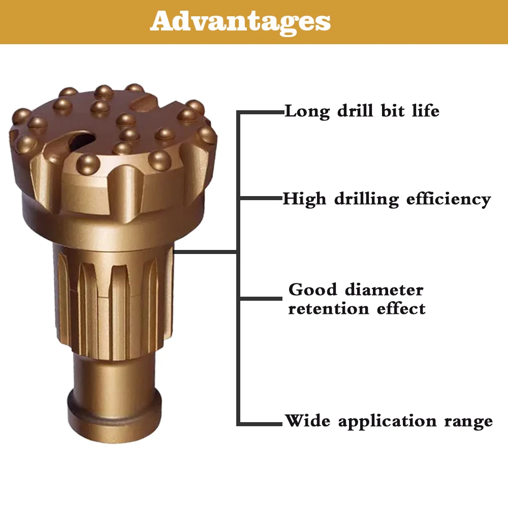 DTH Hammer Drill Bit Coal Mine Drill Water Well Mining DTH Button Bits Hard Rock Drilling Bit