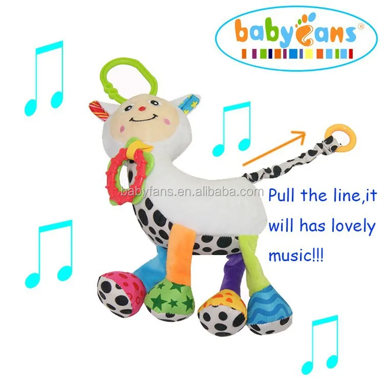 Babyfans baby stuffed  toys  plush sheep animals for kids music toys
