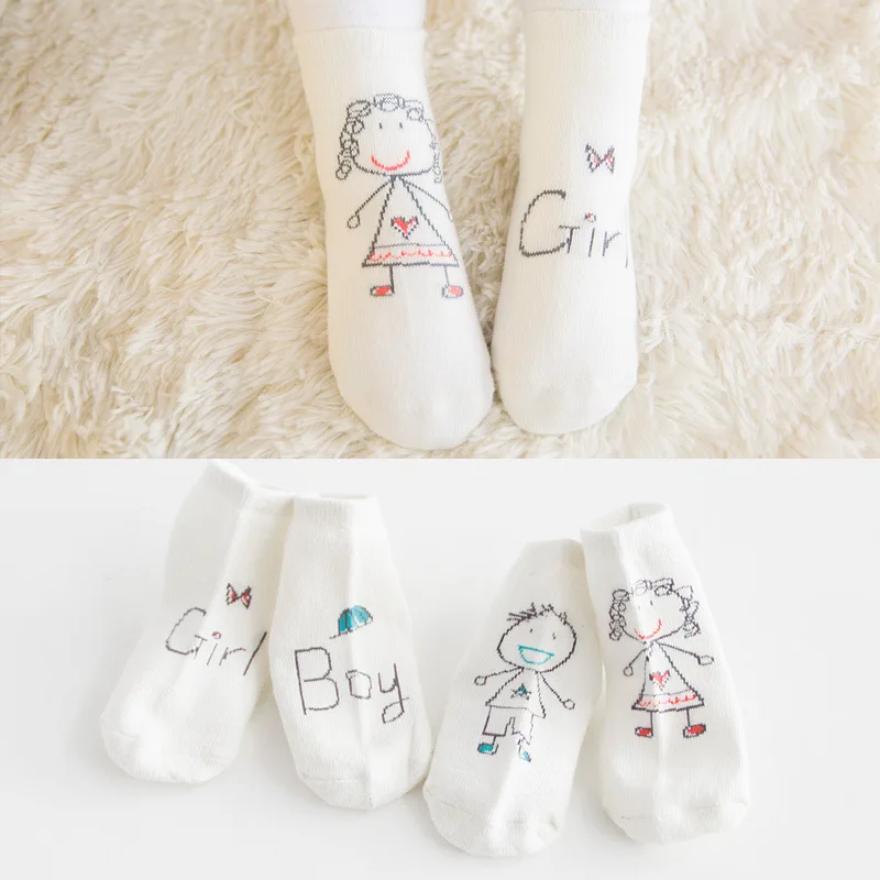 Асимметричные Мультяшные детские носки детские Экологичные нескользящие носки для малышей мужские и женские новые детские носки