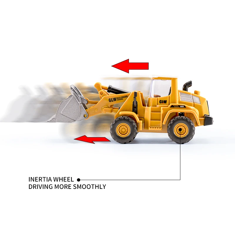 1:55 Scale Kids Engineering Truck Model Sliding Forklift Toy