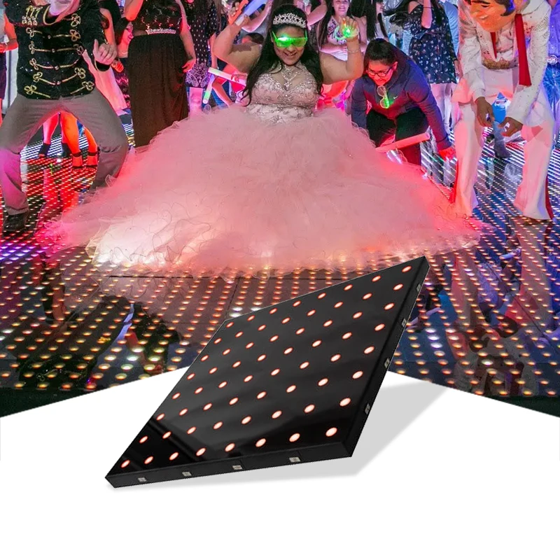 Waterproof 64PCS LED MAGNETIC WIRELESS DANCE FLOOR for wedding party