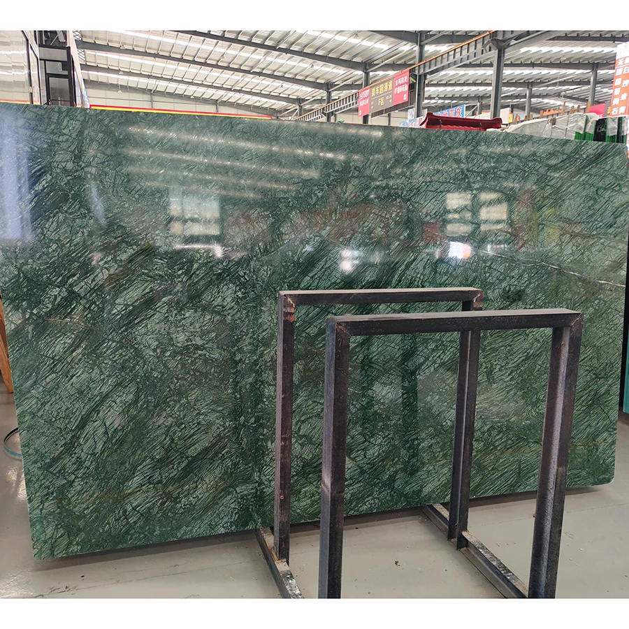 Wholesale Price Excellent Quality Verde Affai Marble Slab Indian Dark Green Natural Stone Flooring Dark Green Marble Slab