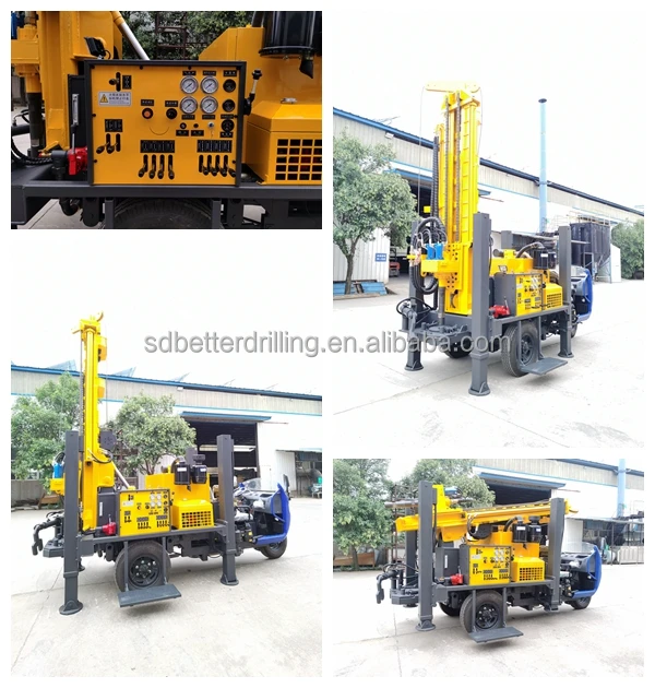 BDM-200TT model tricycle mounted DTH water well drilling rig