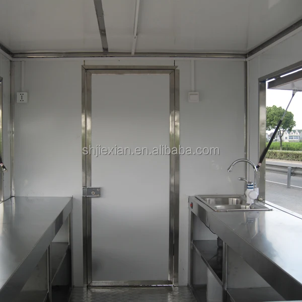 JX-FS250 Factory Price Box Square Food Trailer /Van Fast Food shaved ice truck for sale