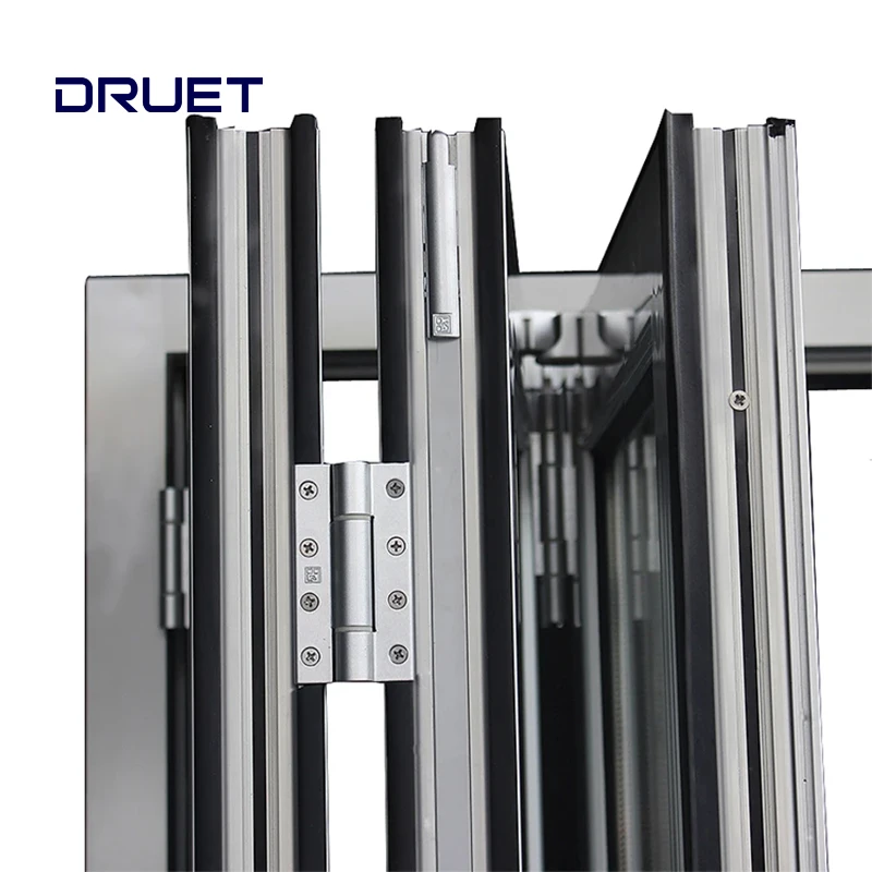 Bulk Order Good Price Exterior Bi Folding Door External Patio Aluminum Folding Glass Door