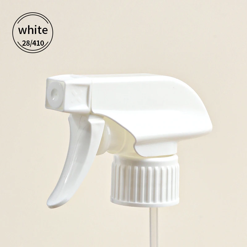 Sunnature Plastic White Trigger Sprayer 28/410 For Bottles Reusable Square Guns Handy Spray Flat Pump Guns