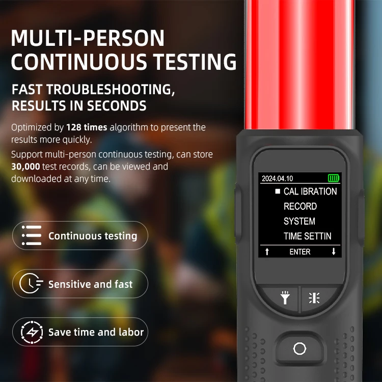 High Precision Alcohol Detector for Blow Test Special Instrument for Measuring Drunk Driving Traffic Warning Product