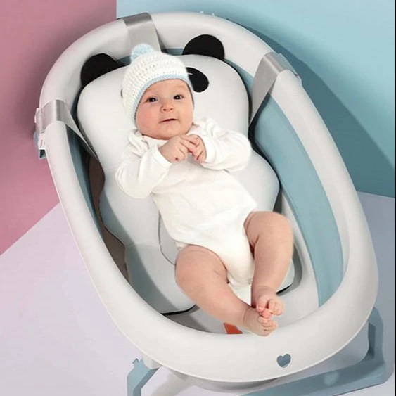 
Newborn Baby Shower Bath Pad Baby Shower Pillow Nonslip Soft Infant Bath Pad Padded Comfy Rabbit Bather for Newborns Toddlers 