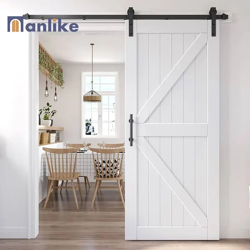 Anlike Custom Door Manufacturer Pinewood Soft Close Shaker Pvc Mdf Large Interior Wood Barn Sliding Door