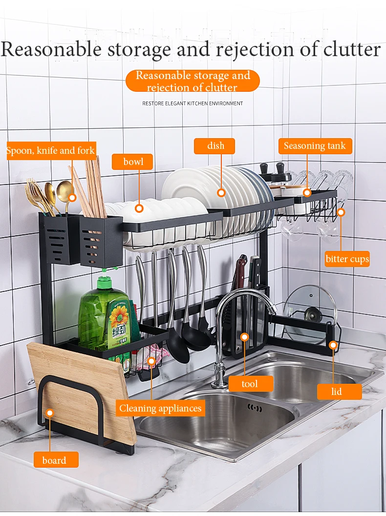 Store and Tidy Dishes Bathroom Organizer Storage Racks & Shelving Units Kitchen Organizer Accessories Storage Holders & Racks