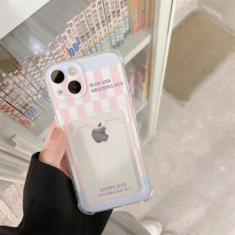 New arrival popular card bag pink phone case for iphone 13 14pro max 14pro designer phone case