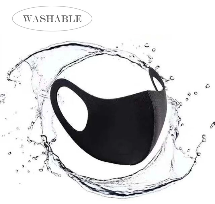 Sponge Masks Fashion Custom Washable Breathing Cotton Antipollution 3D Mask-s Reusable Black Anti Dust Mask 1000pcs LK-SP01 CE