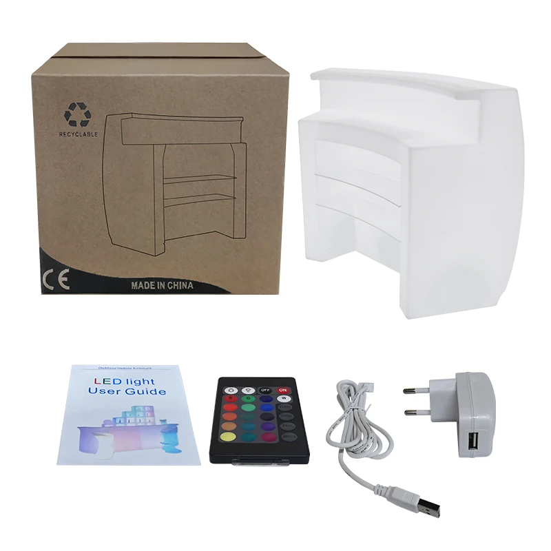 LED Illuminated Bar Counter Outdoor Bar Furniture